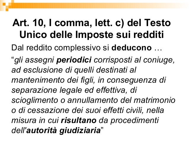 SCARICARE ASSEGNI DI MANTENIMENTO